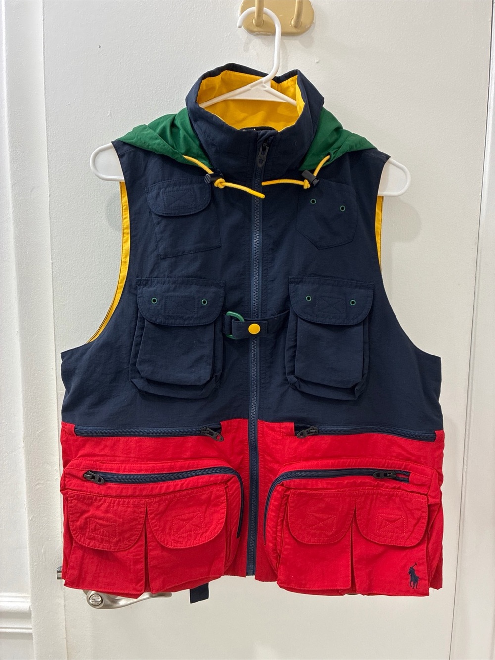 NWT POLO RALPH LAUREN AVIATOR NAVY MULTI WATER-RESISTANT UTILITY VEST Small